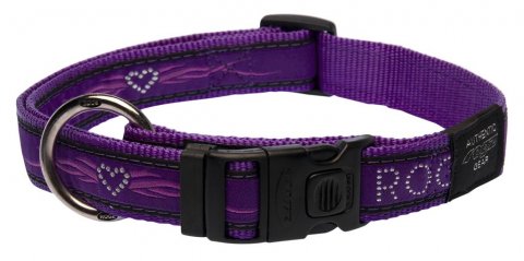 Rogz halsbnd - Purple heart - 25 mm - XL